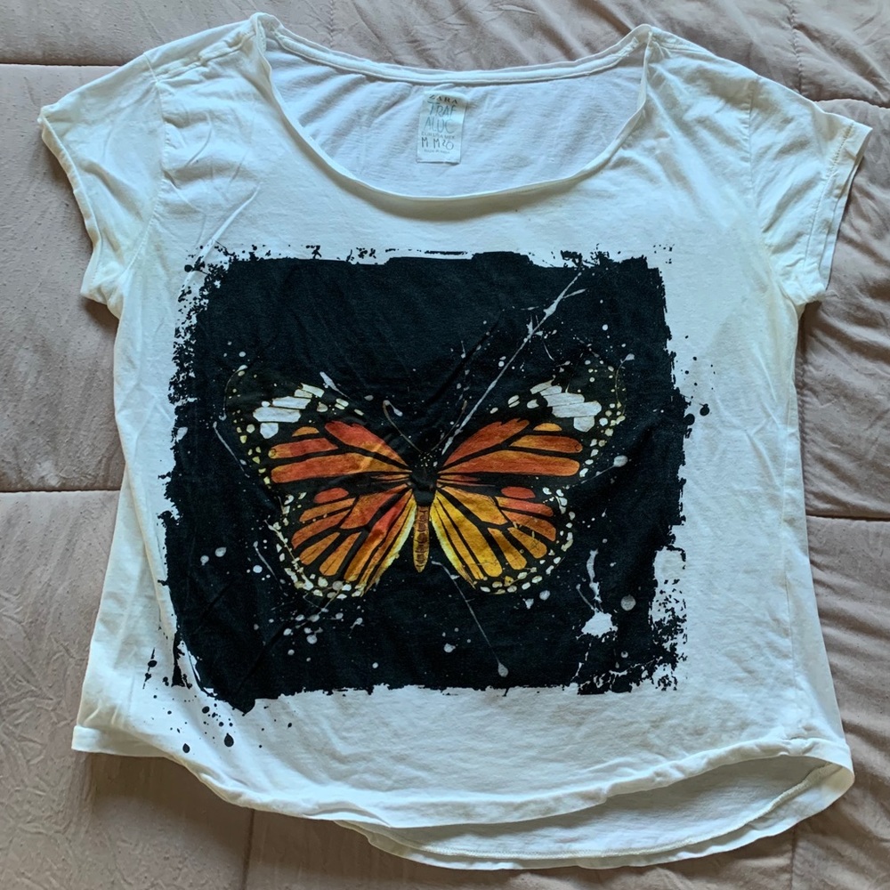 Zara butterfly oversized shirt. Size M.